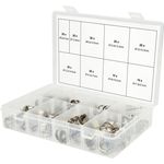 KS TOOLS Werkzeuge-Maschinen GmbH Sortiment stufenlose 1-Ohr-Schlauchschellen, Ø 5,8-21mm, 170-tlg (970.0830)