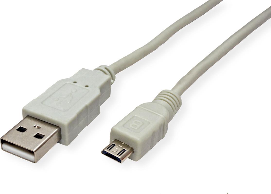 STANDARD USB 2.0 Kabel, USB A ST - Micro USB B ST, 0,8 m (S3151)