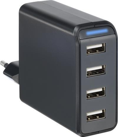 VOLTCRAFT SPAS-4800/4-N USB-Ladegerät Steckdose Ausgangsstrom (max.) 4800 mA 4 x USB (VC-11331780)