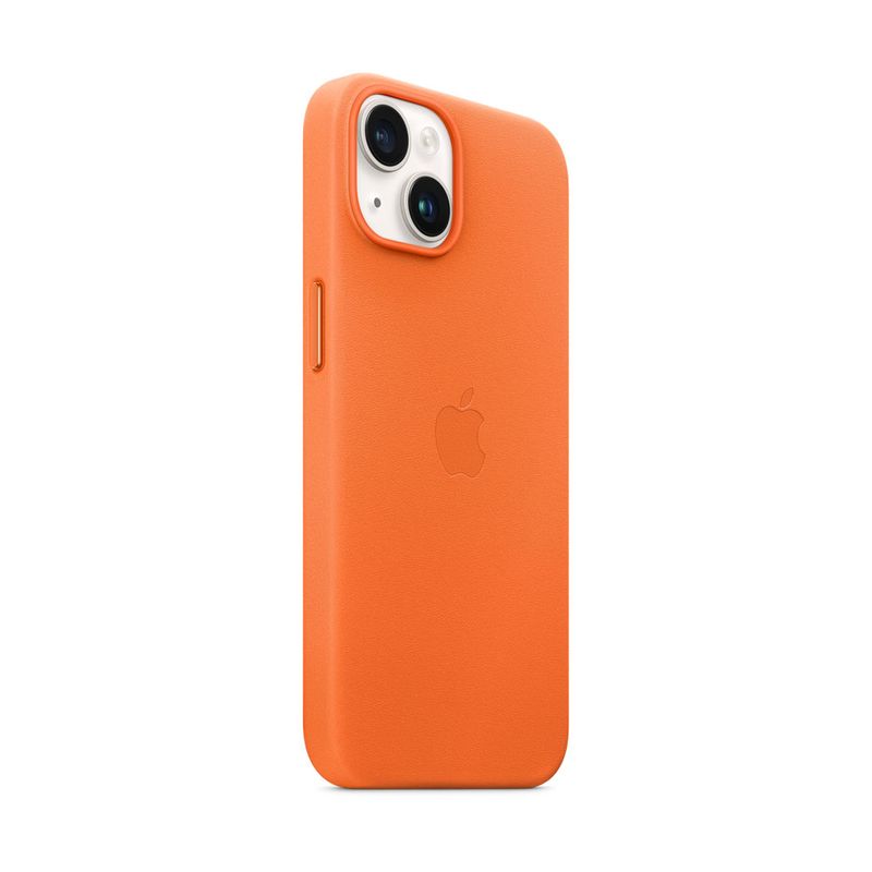 APPLE iPhone 14 Leather Case with MagSafe Orange MPP83ZM/A