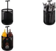 APS Besteckbehälter DART, aus Metall, schwarz Durchmesser: 120 mm, Höhe: 250 mm, Bodeneinlagen - 1 Stück (11755)