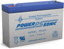 Power-Sonic 6V 7.0Ah 5 YEARS DESIGN LIFE (PS670)