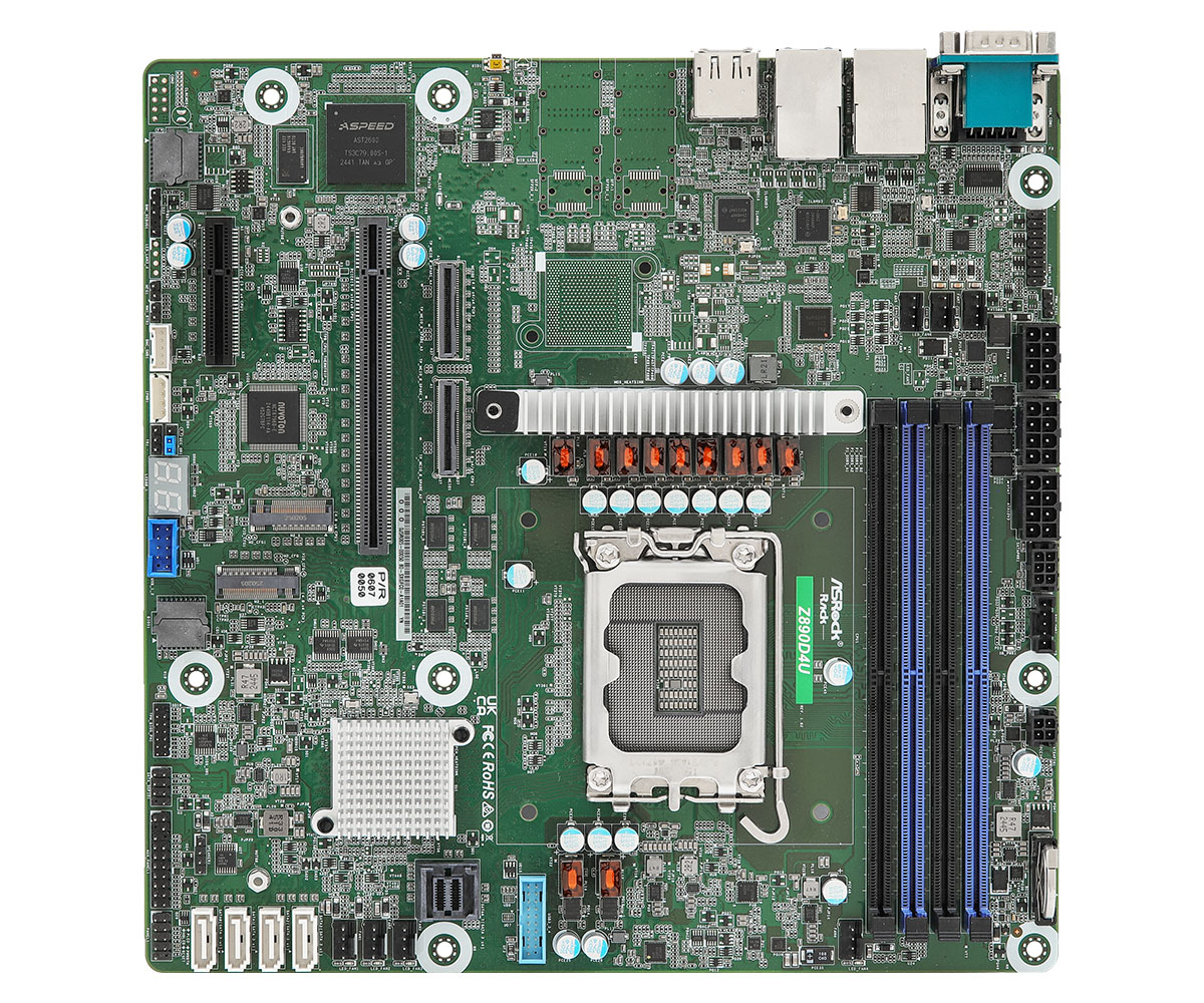 ASRock Rack Z890D4U Mainboard Micro ATX LGA1851 Intel Z890