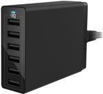 Anker PowerPort - Netzteil - 60 Watt - 12 A - 6 Ausgabeanschlussstellen (6 x USB) - Schwarz