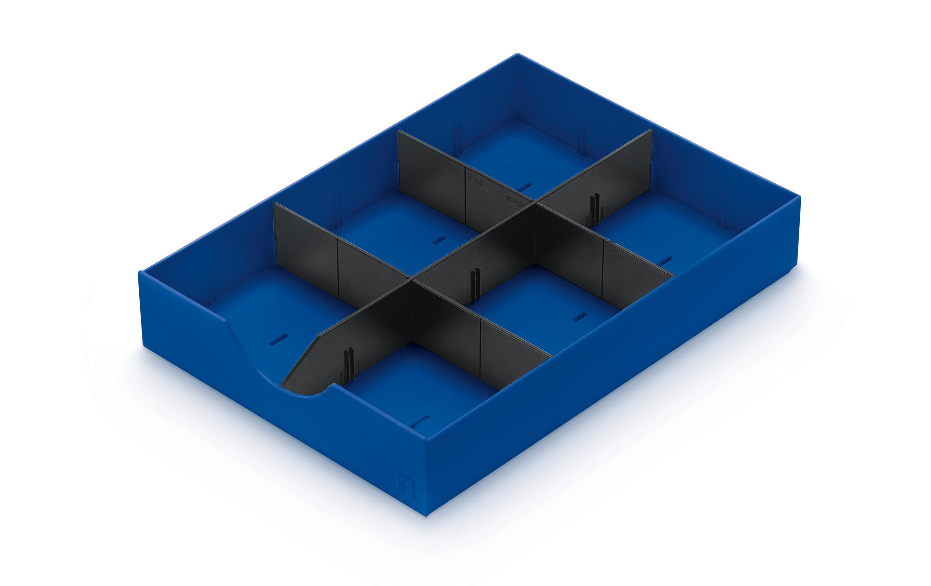 styro styrodoc System-Schublade A4 Polystyrol Blau/Schwarz 1 Stück