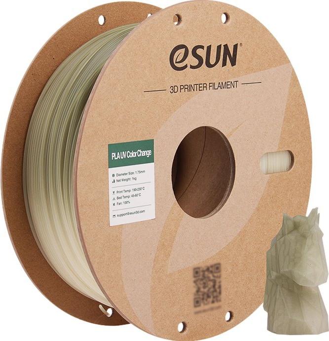 PLA UV 1,75mm GREEN 1kg ESUN 3D FILAMENT (PLA-UV CC175UV-G1P1)
