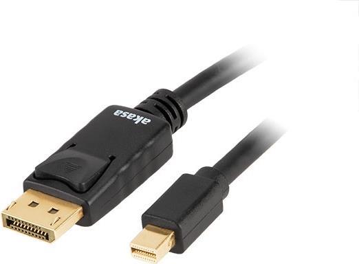 Akasa AK-CBDP22-20BK DisplayPort-Kabel 2 m Mini DisplayPort Schwarz (AK-CBDP22-20BK)