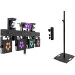 EUROLITE Set LED KLS Scan Pro Next FX Kompakt-Lichtset + BPS-3 Boxenhochständer schwarz (20000979)