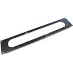 Wirewin 48,30cm (19") Kabeldurchführungspanel ohne Bürste, schwarz RAL9005 (KDP 2HE OB BL)