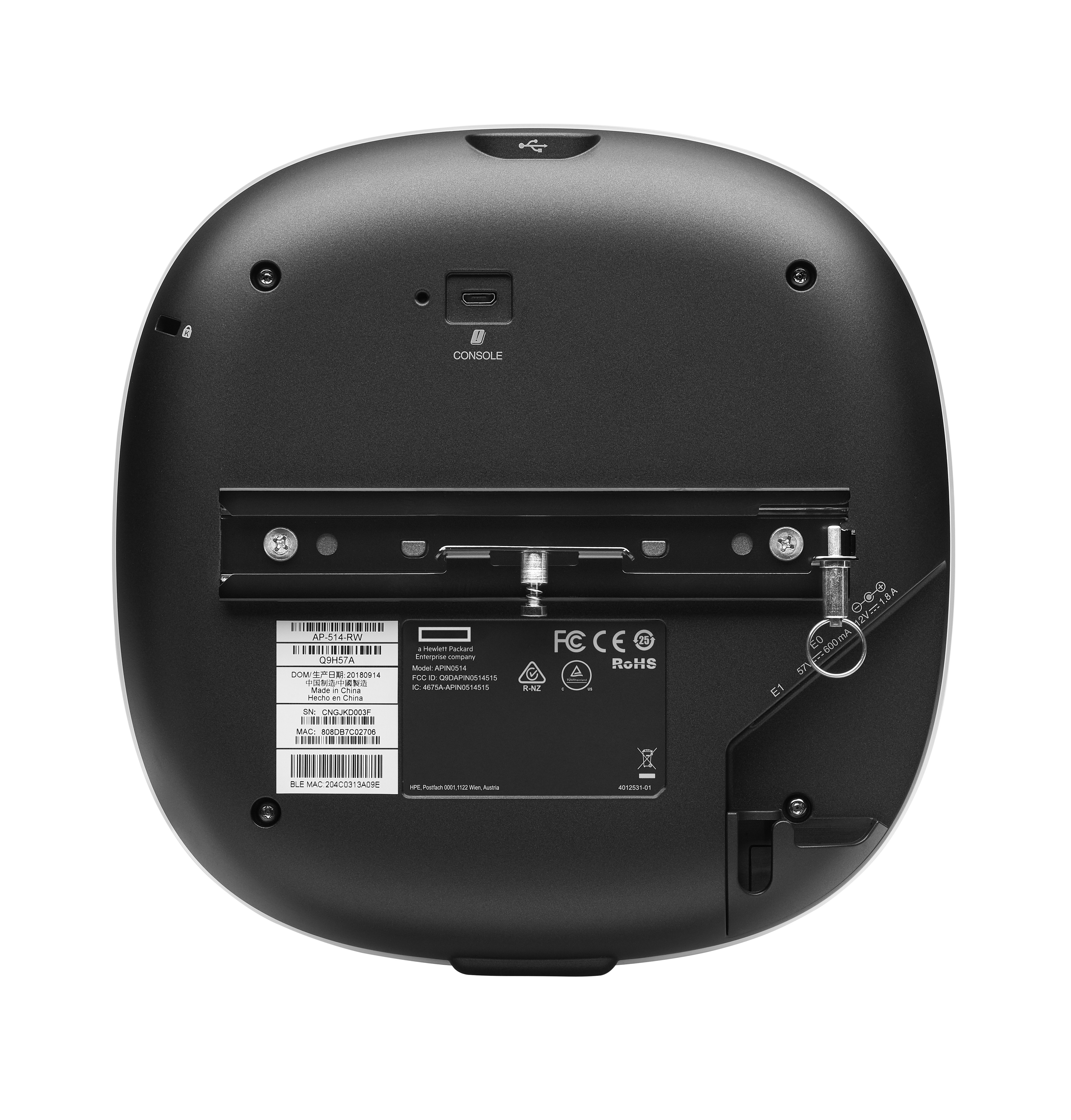 HPE Aruba AP-514 (RW) Wi-Fi 6 Access Point 4.8 Gbps Weiß