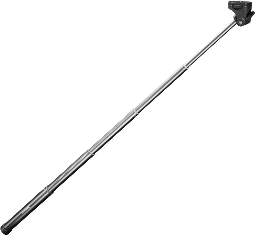 MANTONA Selfie Stick 1/4 Zoll Arbeitshöhe=25 - 91 cm Anthrazit, Schwarz Für Smartphones