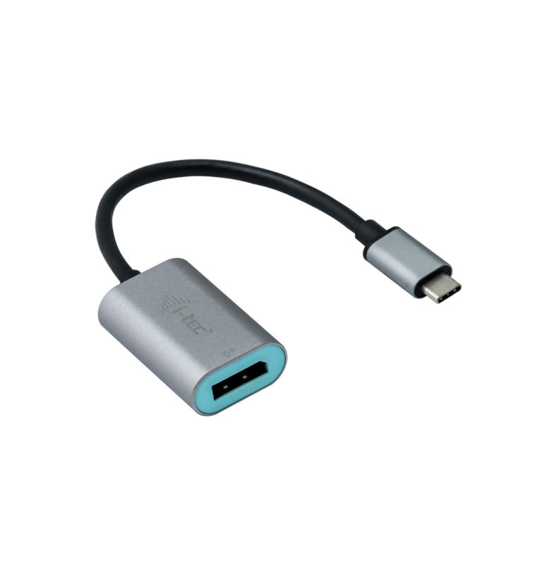 i-Tec C31METALDP60HZ USB-C auf DisplayPort Metal Adapter 4K 60Hz Grau, Türkis