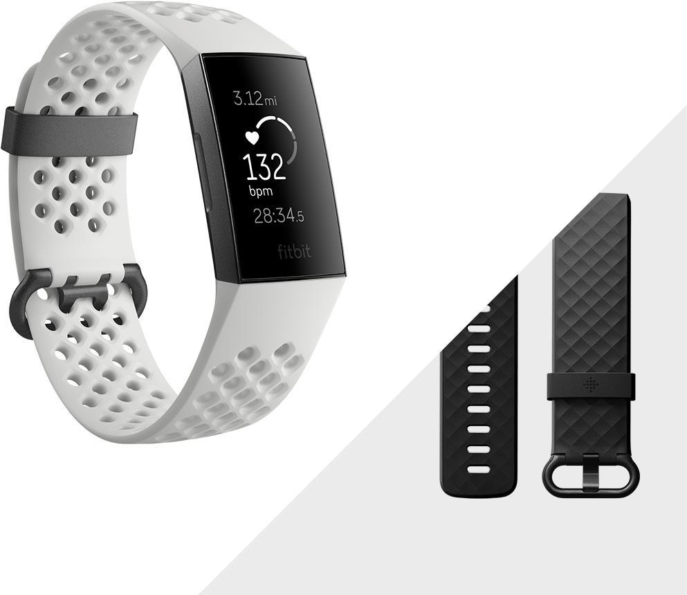 Fitbit Charge 3 Special Edition Wristband activity tracker Verkabelt & Kabellos Graphit - Weiß (FB410GMWT-EU)