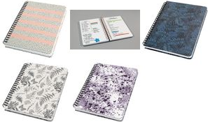 sigel Notizbuch Jolie "Violet Marble", 120 Seiten Hardcover, violett-weißer Marmorprint, Dot-Lineatur, - 2 Stück (JN606)