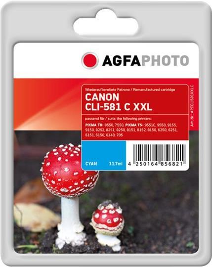 AgfaPhoto Patrone Canon APCCLI581XXLC ers. CLI-581 XXL cyan remanufactured (APCCLI581XXLC)