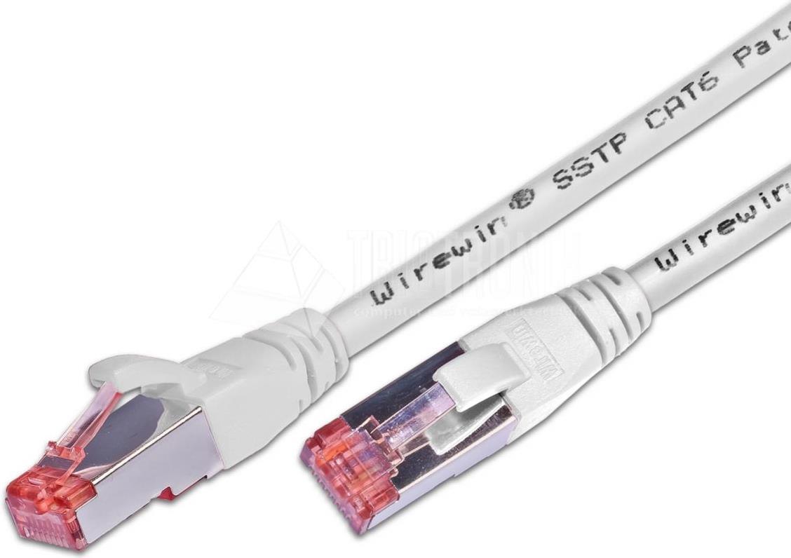 TRIOTRONIK Wirewin KAT6 Patchkabel, S/FTP, LSOH, Lifetime Warranty, weiß RJ45 Patchkabel (PKW-PIMF-K