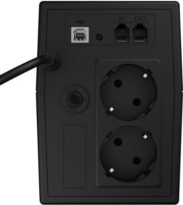 Green Cell Micropower 600VA USV Line-Interactive 600 VA 360 W 7 Ah AGM Schwarz