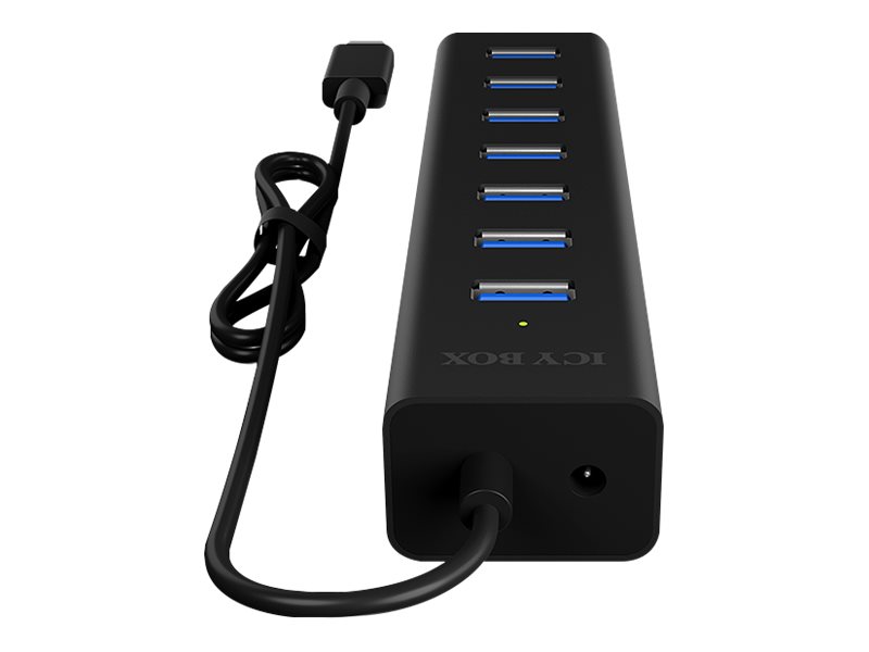ICY BOX IB-HUB1700-C3 USB-C Hub 7-Port USB 3.2 Gen 1 Schwarz