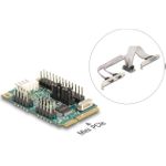 Delock Mini PCIe I/O PCIe full size 1 x Parallel, 2 x Seriell RS-232 mit Spannungsversorgung 5 V / 12 V (95277)