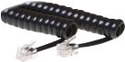 ADVANCED CABLE TECHNOLOGY Black 1.5 meter coiled telephone cable with RJ10 connectors RJ10-RJ10