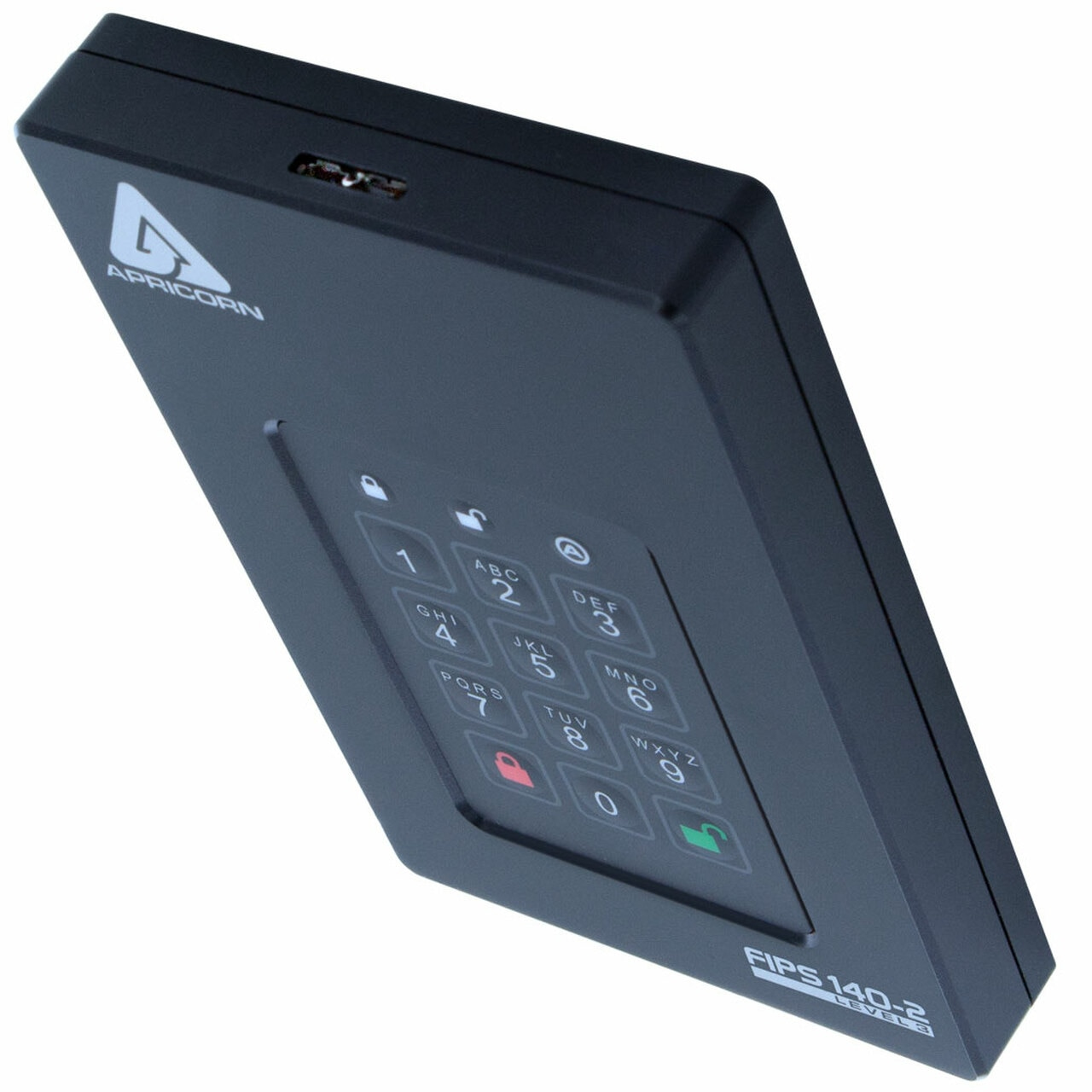 Apricorn Aegis Fortress L3 Externe Festplatte 4 TB USB 3.1 256-bit AES-XTS FIPS 140-2 Level 3 Schwarz