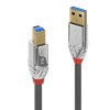 Lindy CROMO - USB-Kabel - USB Typ A (M) bis USB Type B (M) - USB 3,1 - 50cm - rund - Grau (36660)