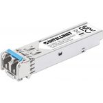 INTELLINET Gigabit SFP Mini-GBIC Industrie-Transceiver für LWL-Kabel 1000Base-LX (LC) Singlemode-Port, 10 km, MSA-konform für maximale Kompatibilität, silber (508568)