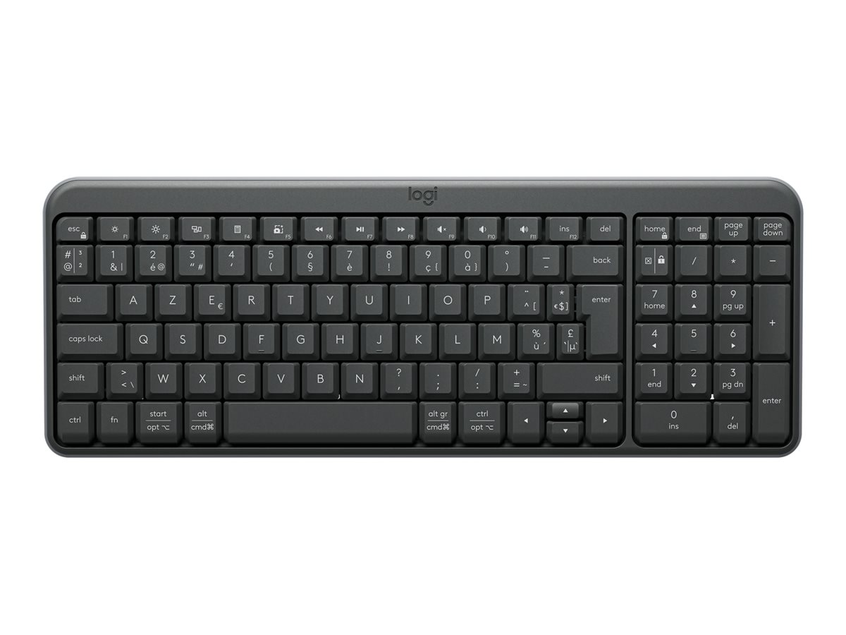 Logitech K250 Kabellose Bluetooth LE Tastatur AZERTY Belgisches Layout Graphite
