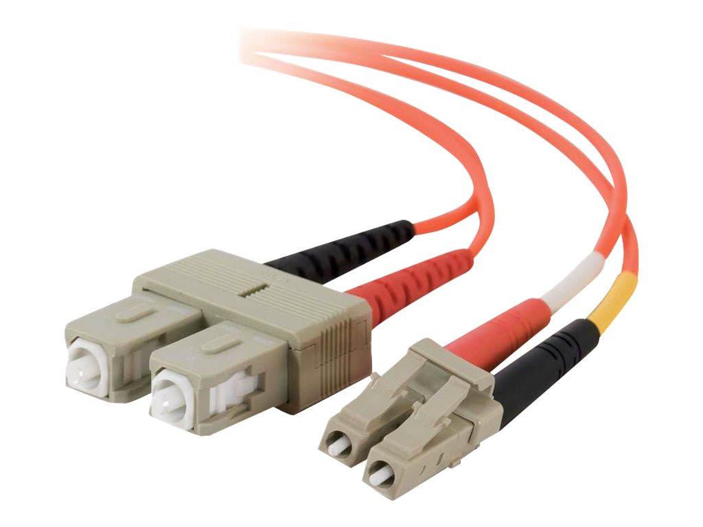 C2G Glasfaser-Patchkabel LC/SC Duplex Multi-Mode 62,5/125 LSZH 3 m Orange