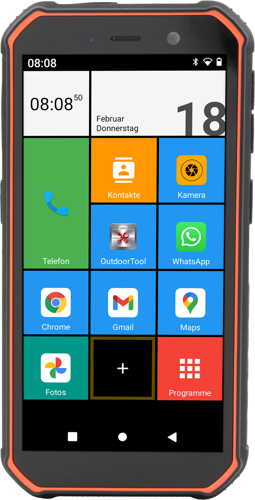 Olympia TREK 5,5" 3 GB RAM 32 GB Android 10 Schwarz, Orange