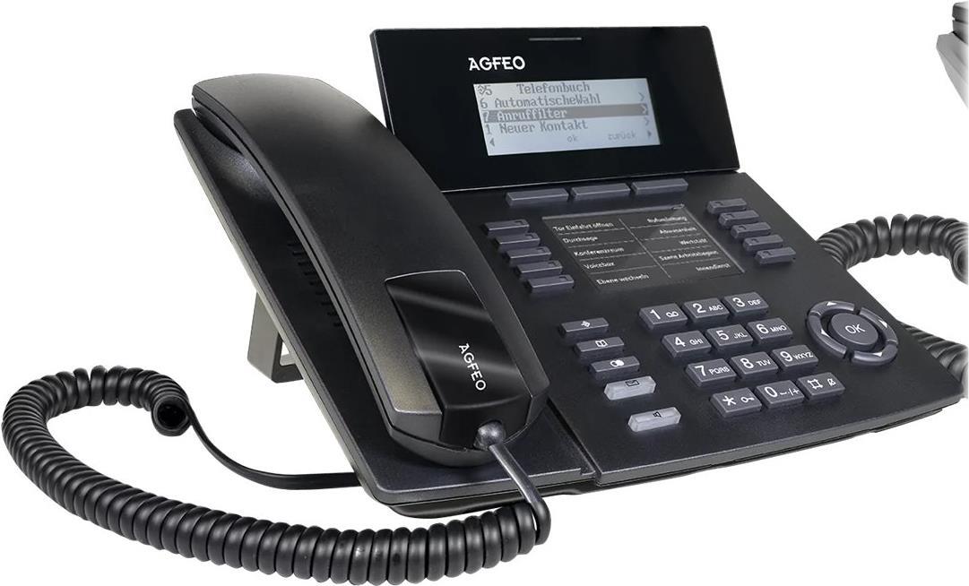 AGFEO Systemtelefon ST54 IP SENSORfon schwarz