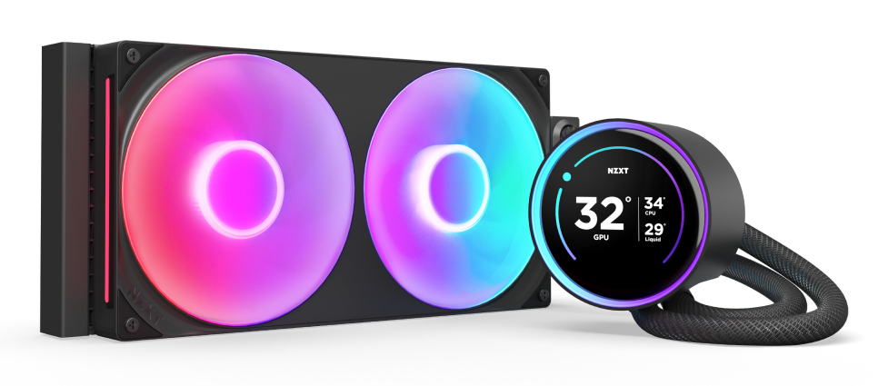 NZXT Kraken Elite 280 RGB CPU-Wasserkühlung mit LCD-Display 2x 140 mm Mattschwarz