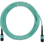 Kompatibles Dell V04YD BlueOptics LWL Trunkkabel, MPO/UPC zu MPO/UPC, 10 Meter, Multimode G50/125µm, OM3, Markenfaser, 3.0mm LSZH aqua, 12 Kerne, Typ B, MPO Stecker ohne Pins, inkl. Messprotokoll (V04YD-BO)
