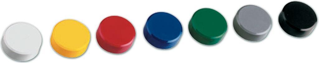 Maul Magnet MAULpro (Ø x H) 30 mm x 10 mm rund Weiß, Gelb, Rot, Blau, Grün, Grau, Schwarz 20 St. 6177199 (6177199)