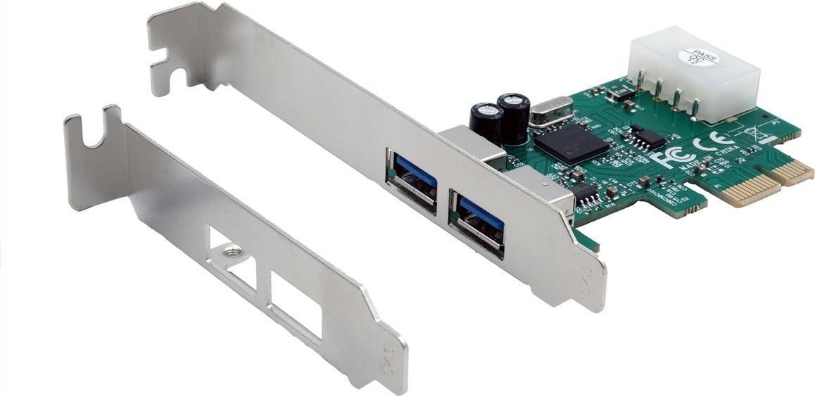 EXSYS GmbH PCIe USB 3.2 Gen 1 Karte mit 2 Ports (NEC Chip-Set) (EX-11042)