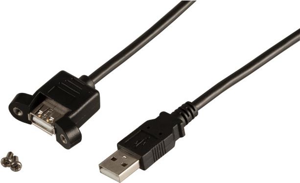 EFB-Elektronik USB2.0 Verlängerungskabel A-A, St.-Einbaubuchse, 1,8m, schwarz, Classic Hersteller: EFB Elektronik (K5291SW.1,8V2)