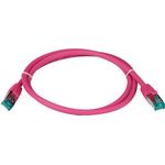 EFB-Elektronik RJ45 Patchkabel Cat.6A S/FTP LSZH magenta 1m Hersteller: EFB Elektronik (MK6001.1MA)