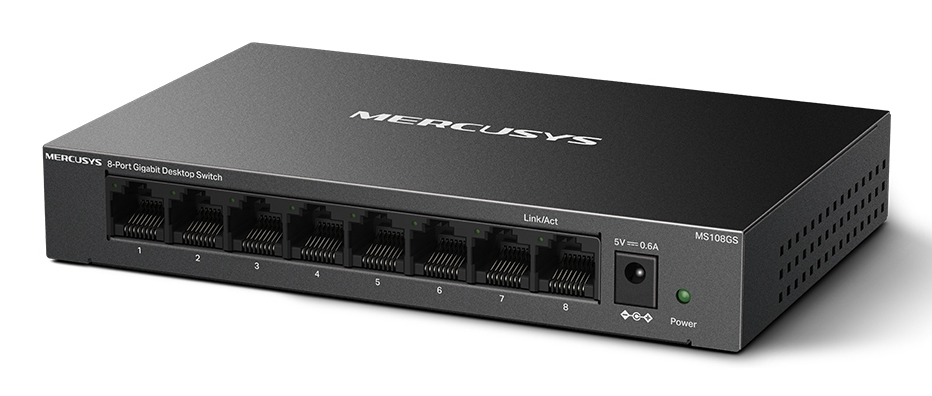 Mercusys MS108GS 8-Port Gigabit Ethernet Switch Schwarz