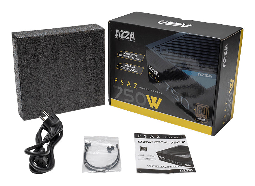 Azza PSAZ-750W ATX-Netzteil 750W 80 PLUS Bronze 120mm Schwarz
