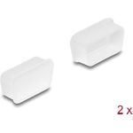 Delock Staubschutz für D-Sub 9 / D-Sub 15 VGA Buchse 2 Stück transparent (67121)