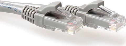 ACT Grey 2.5 meter U/UTP CAT6A patch cable snagless with RJ45 connectors. Cable length: 2.5 m Cat6a u/utp snagless gy 2.50m (IB3053)