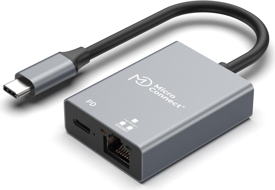 Microconnect USB3.1CETHPDBA Kabeladapter USB C RJ-45 Schwarz (USB3.1CETHPDBA)
