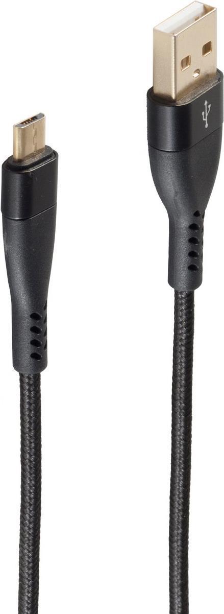 shiverpeaks PRO Serie II USB 2.0 Lade Anschlusskabel Typ A auf Typ Micro B Stecker, 2,0m (BS20-72035)