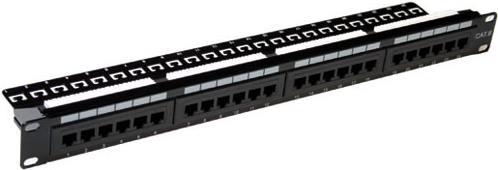 ACT Patchpanel CAT 6 UTP 24-ports with cable management bar PATCHPANEL 24P UTP C6 CAB BAR (PP1011)