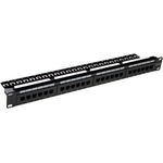 ACT Patchpanel CAT 6 UTP 24-ports with cable management bar PATCHPANEL 24P UTP C6 CAB BAR (PP1011)