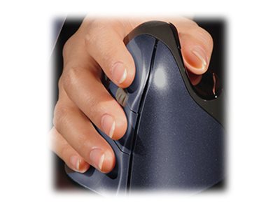 Evoluent VerticalMouse 4 Right Wireless 2.4 GHz Schwarz, Blau