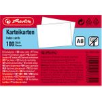 Herlitz Karteikarte A8 blanko weiß 100 Stück eingeschweißt - 10 Stück (50021406)
