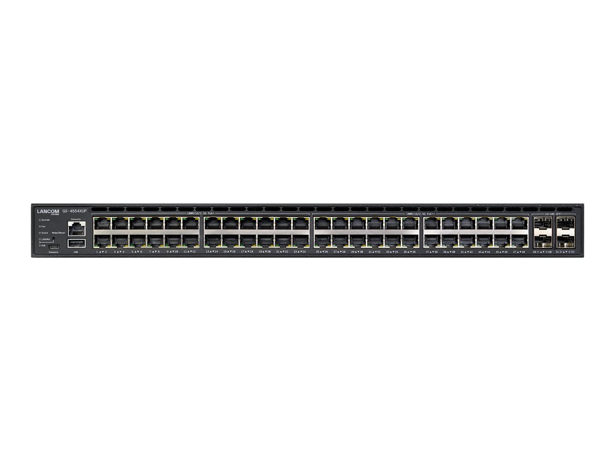 LANCOM GS-4554XUP 48-Port L3 Managed Stackable PoE++ Switch Schwarz