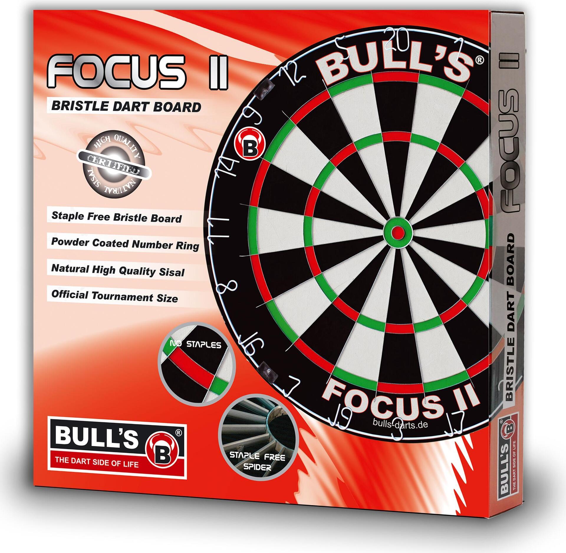 BULL'S 1 BULL'S Focus II Bristle Dart Board 45,5 cm (68006)