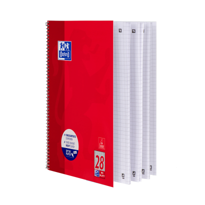 Oxford 100050361 Collegeblock A4 kariert 80 Blatt Rot
